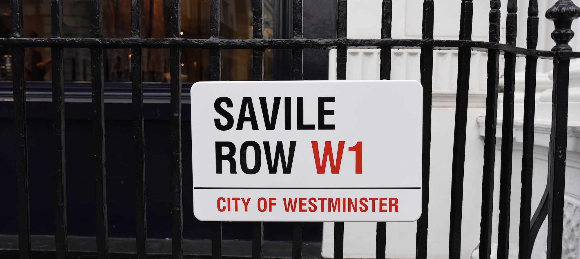 savile row w1 city of westminster sign