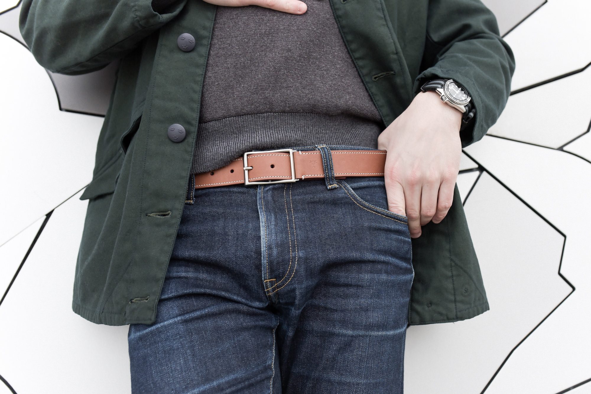 ceinture marron homme
