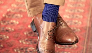 chaussette contention mazarin bleu marine roi pied