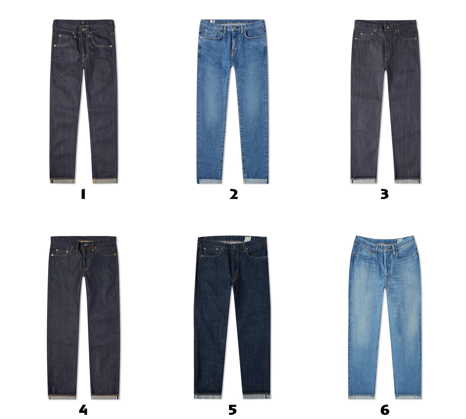 selection de jeans pour homme