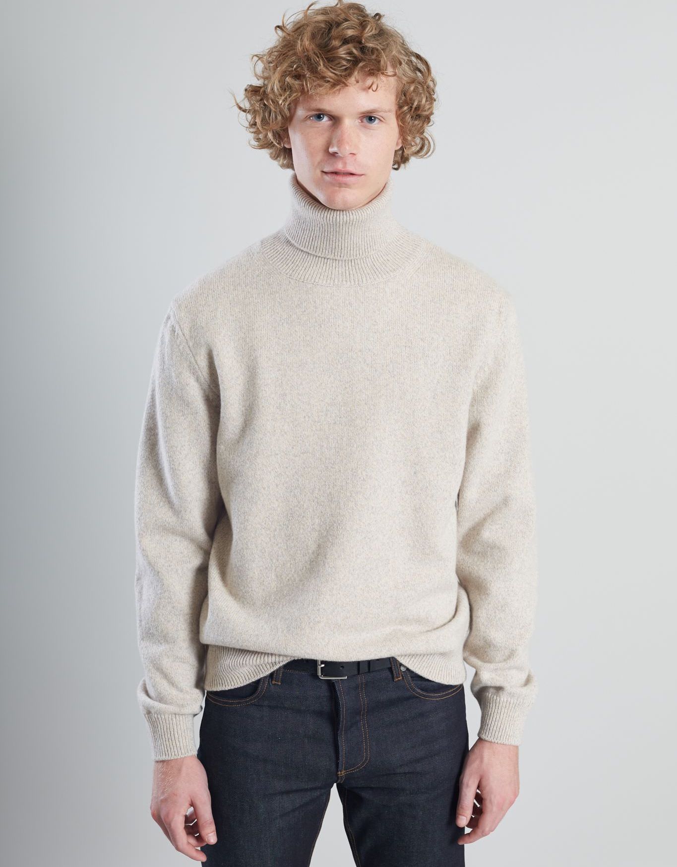 Pull Col Roulé Homme - Coupe Ajustée, Unis - Chaud Et Doux - Basique Pour L'hiver - Pour Le Bureau Ou Décontracté
