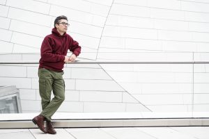 sweat a capuche bordeaux homme