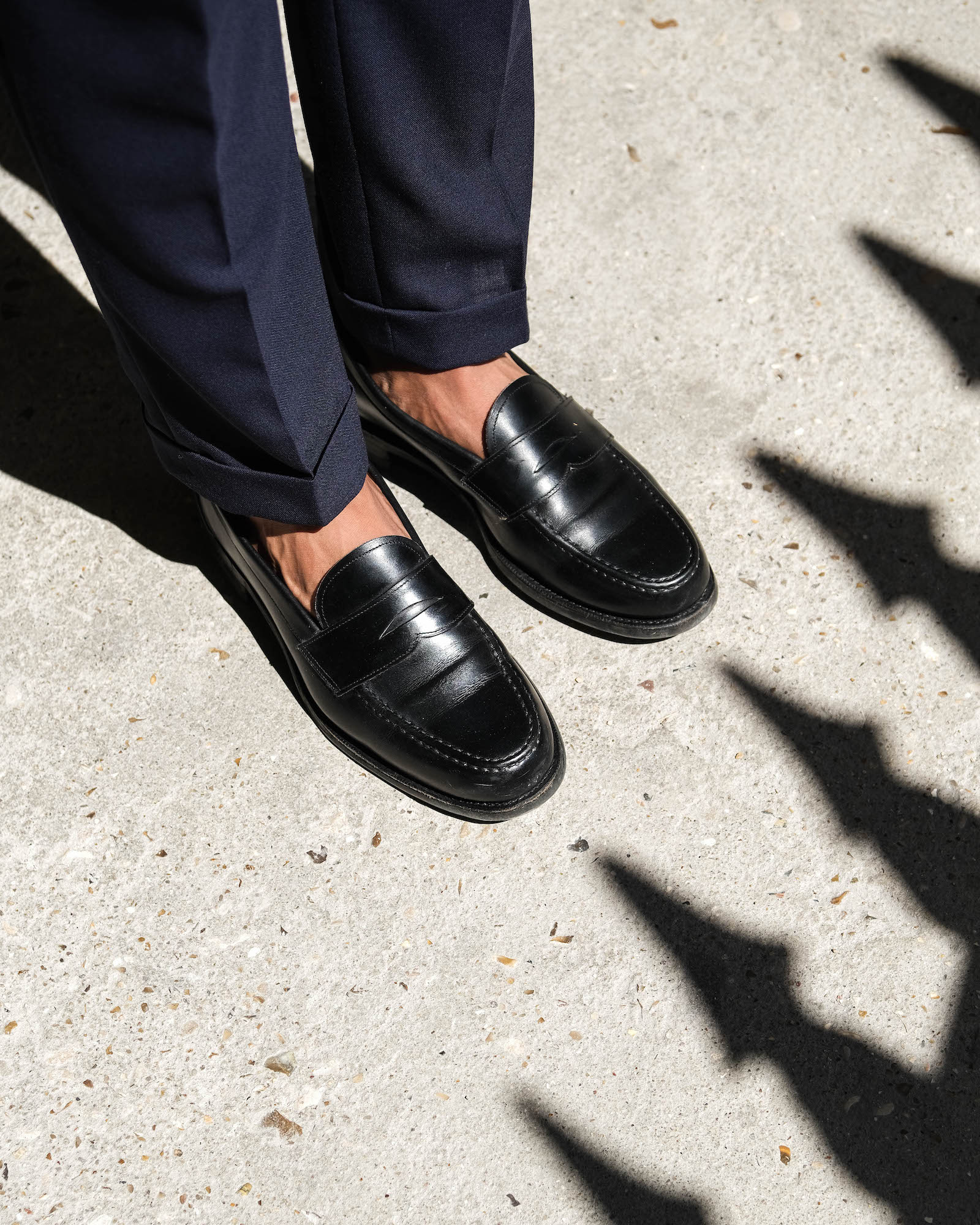 chaussures noires homme mocassins