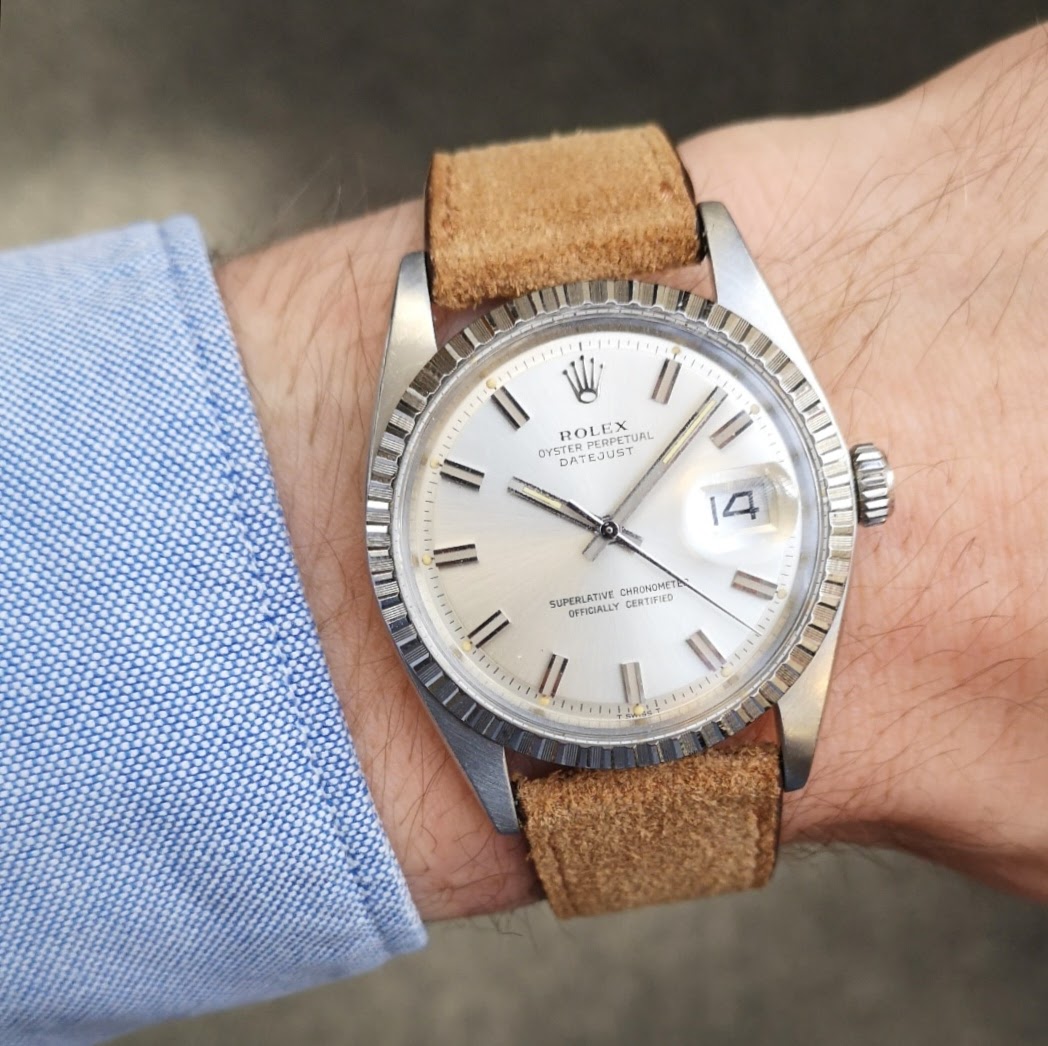 rolex oyster perpetual leather band