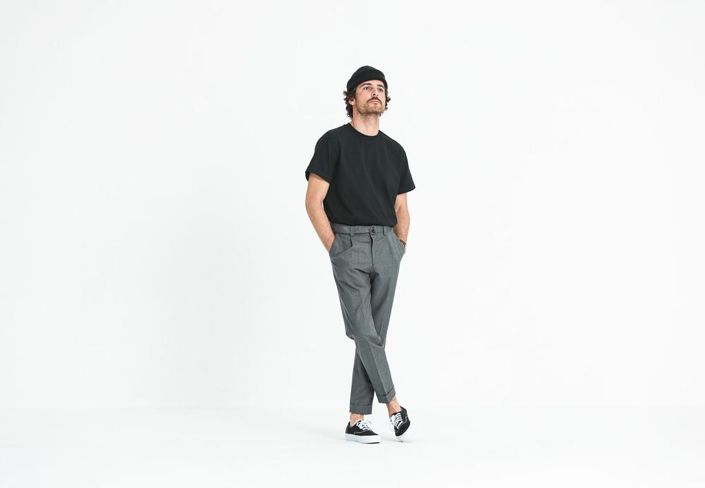 pantalon pince fresco gris
