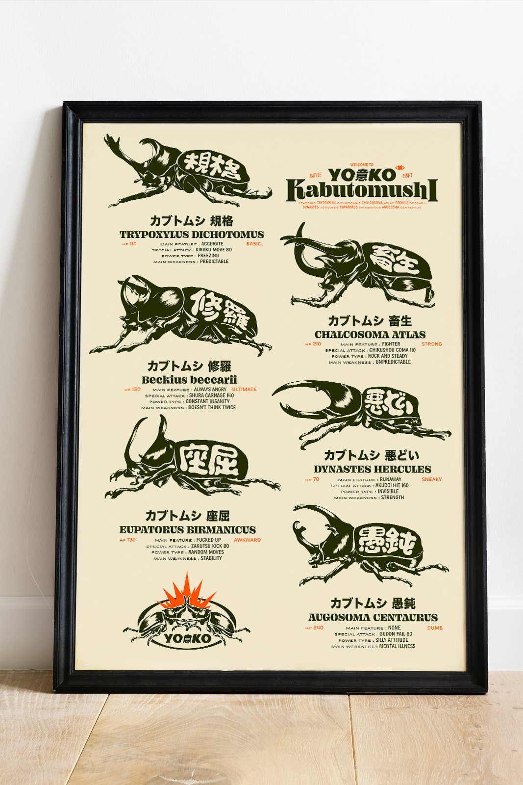affiche scarabées combat