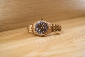 Oris Pointer date bronze marron