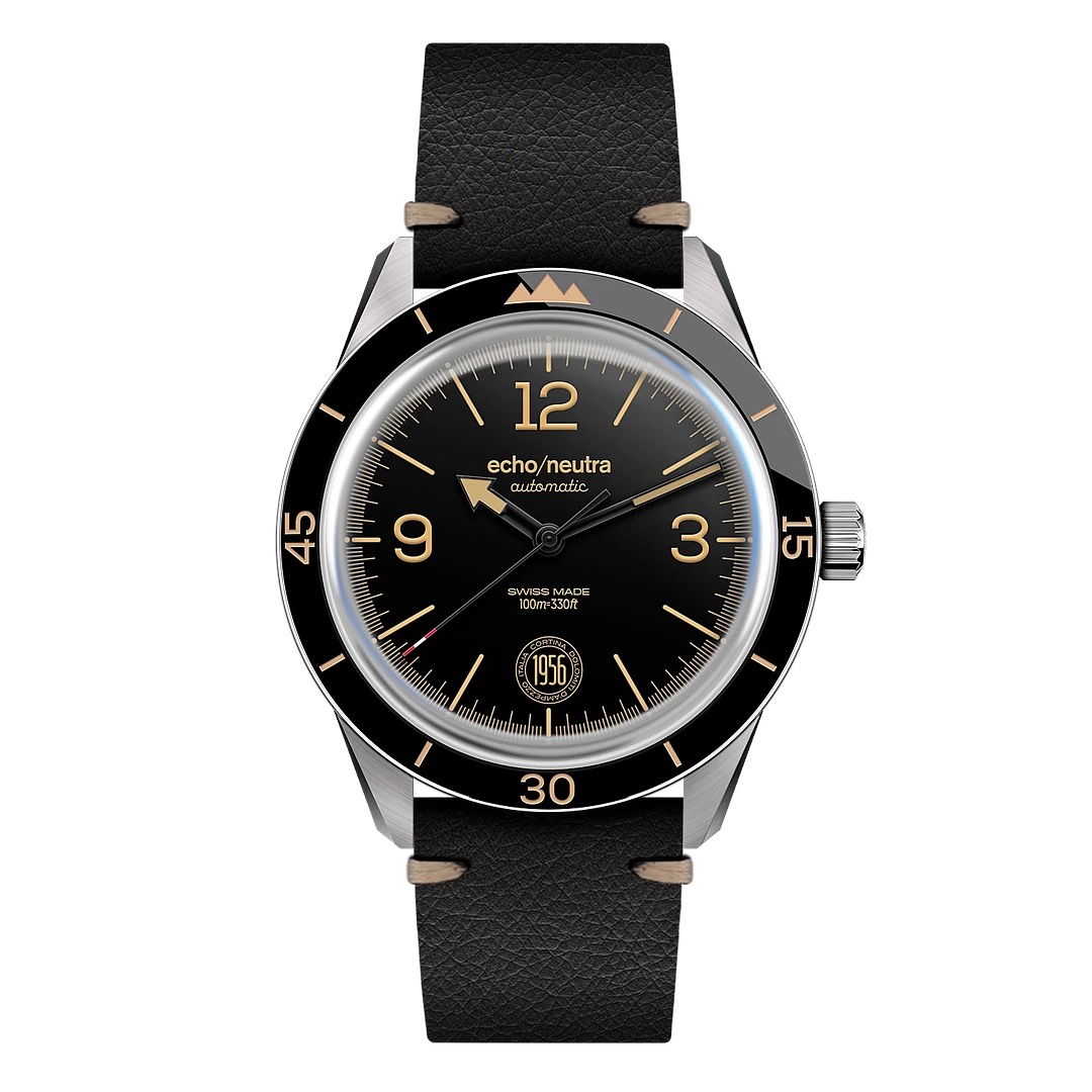 montre echo neutra 3H-Black-Vintage