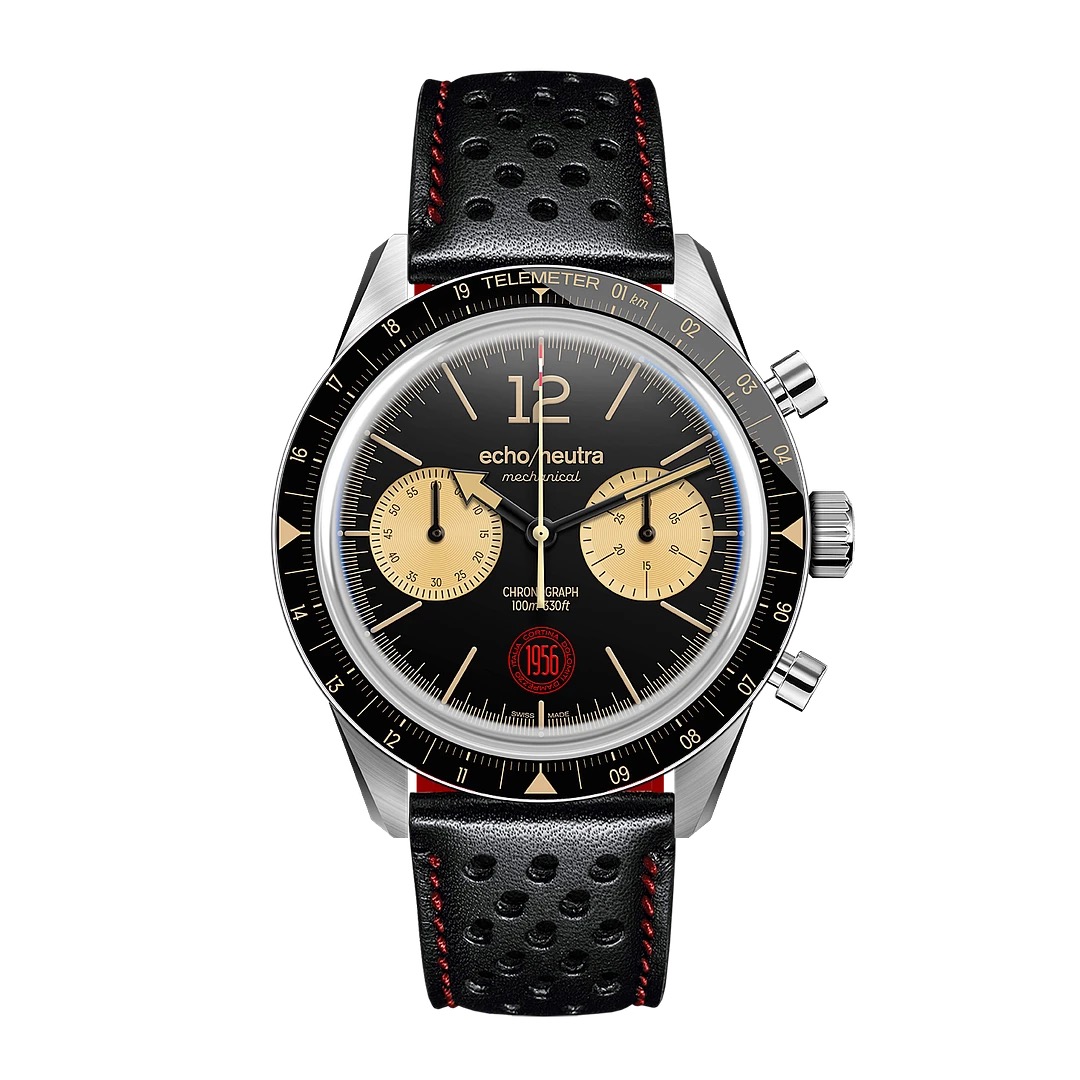 montre echo neutra Cortina-Crono-Nero-Racing chrono