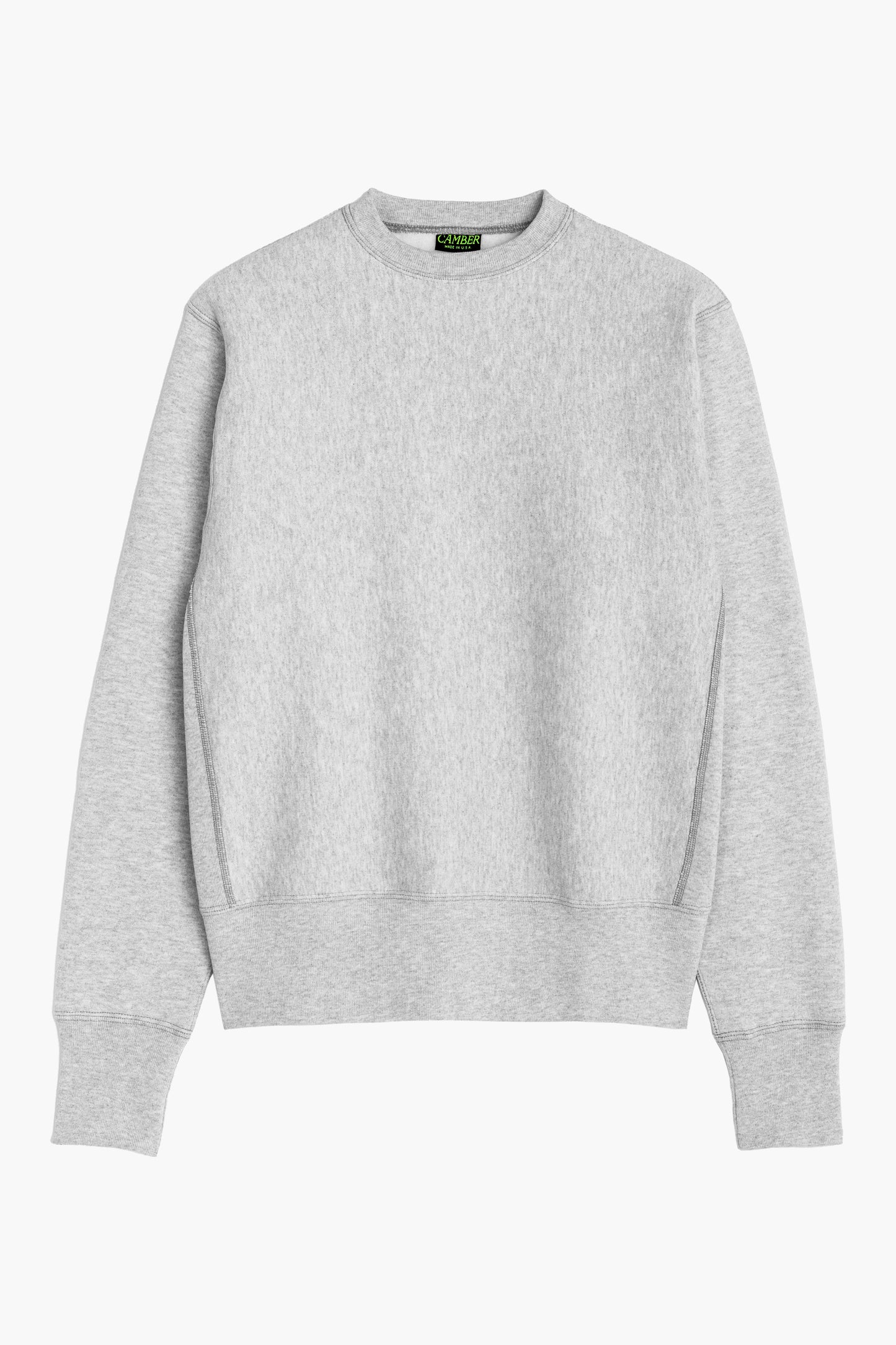 sweat col rond made in usa crewneck-camber-grey-gray