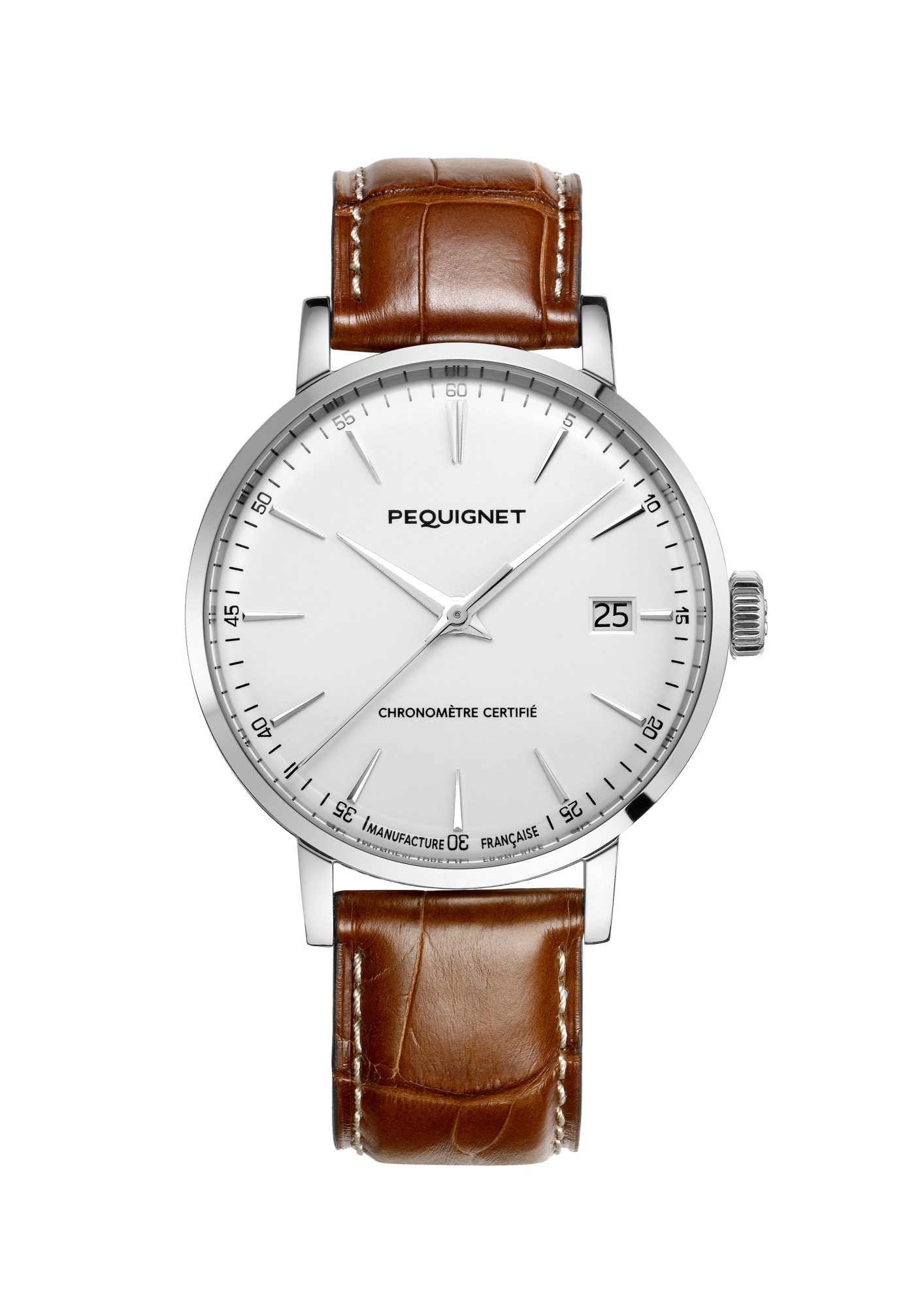 montre pequignet attitude poincoin de vipere observatoire de besancon face cadran opalin blanc