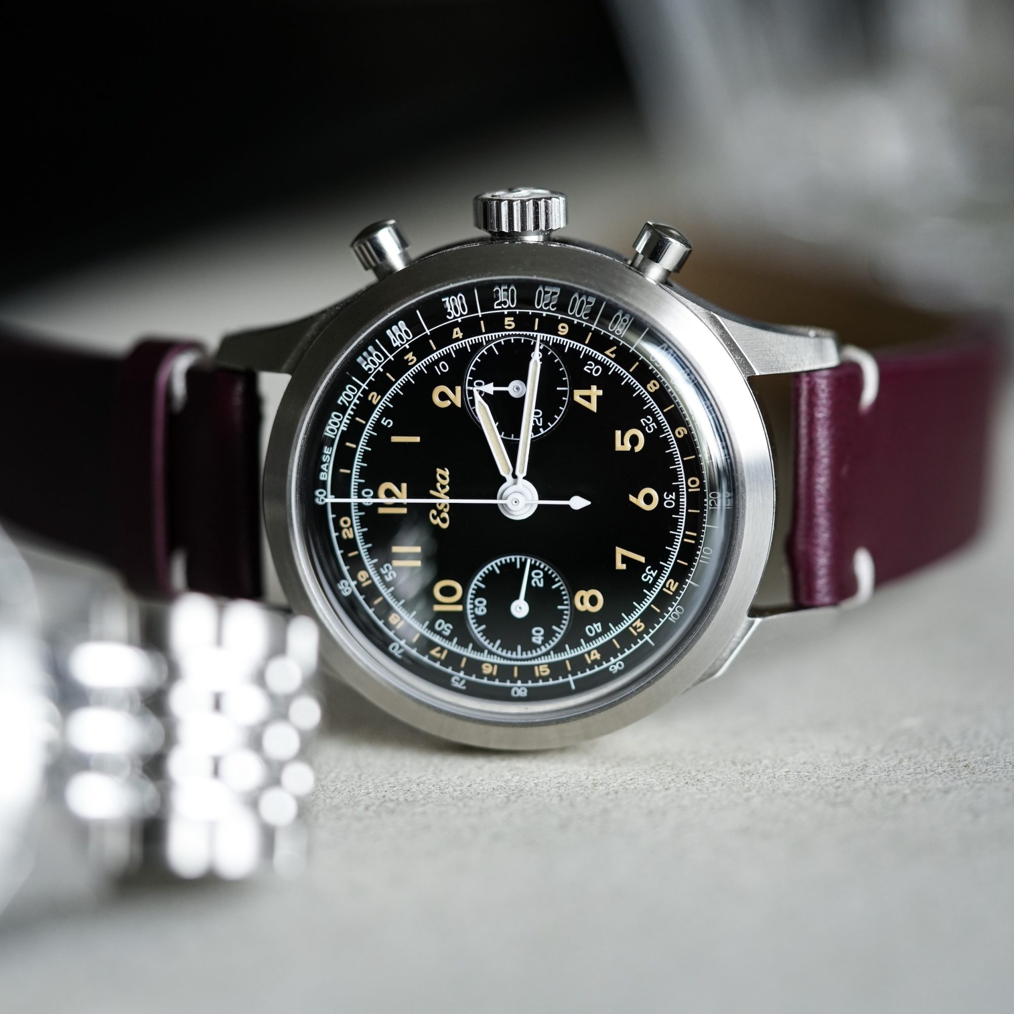 Eska heritage chrono cadran email noir