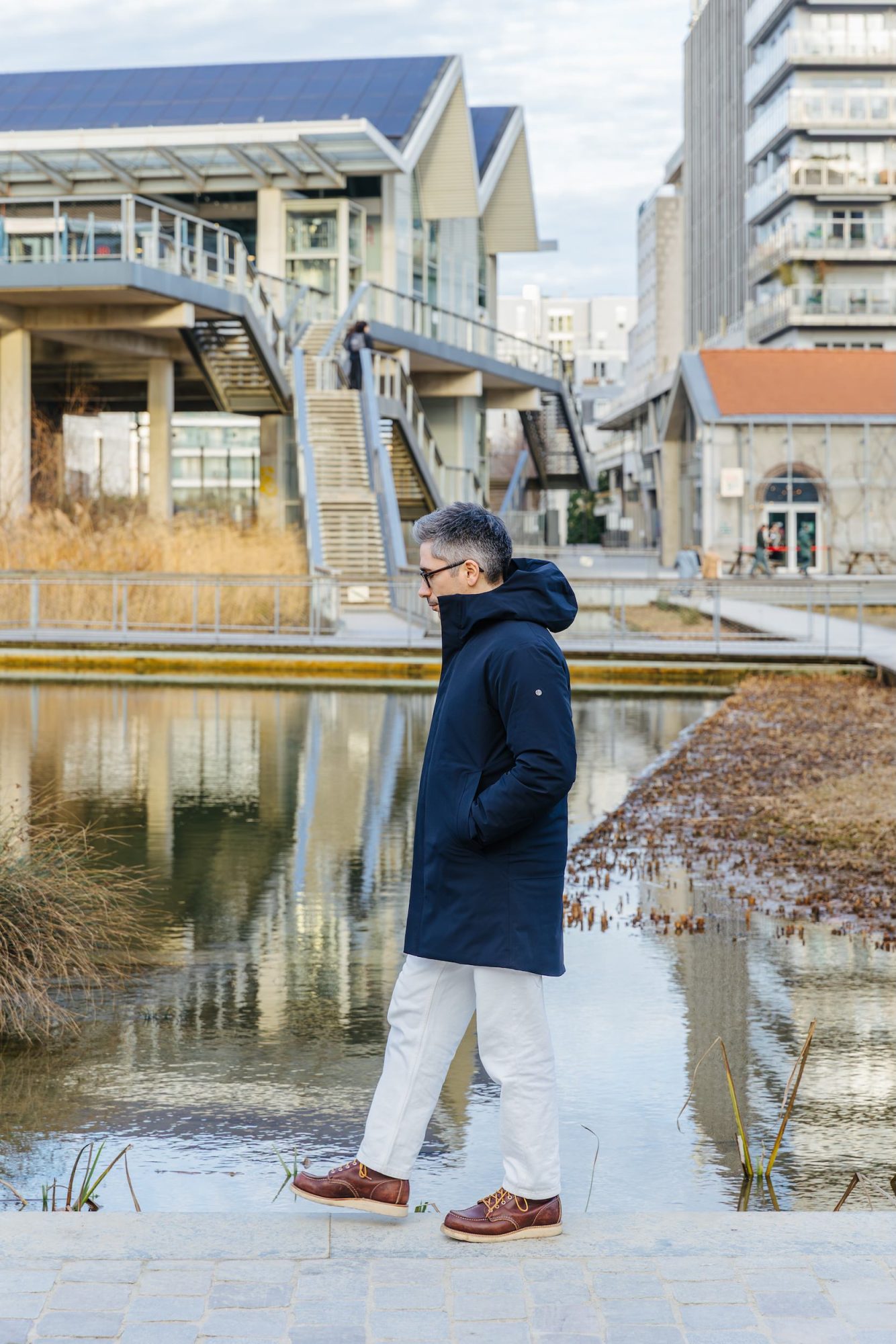 look Scandinavian edition loft II bleu verygoodlord pantalon blanc redwings