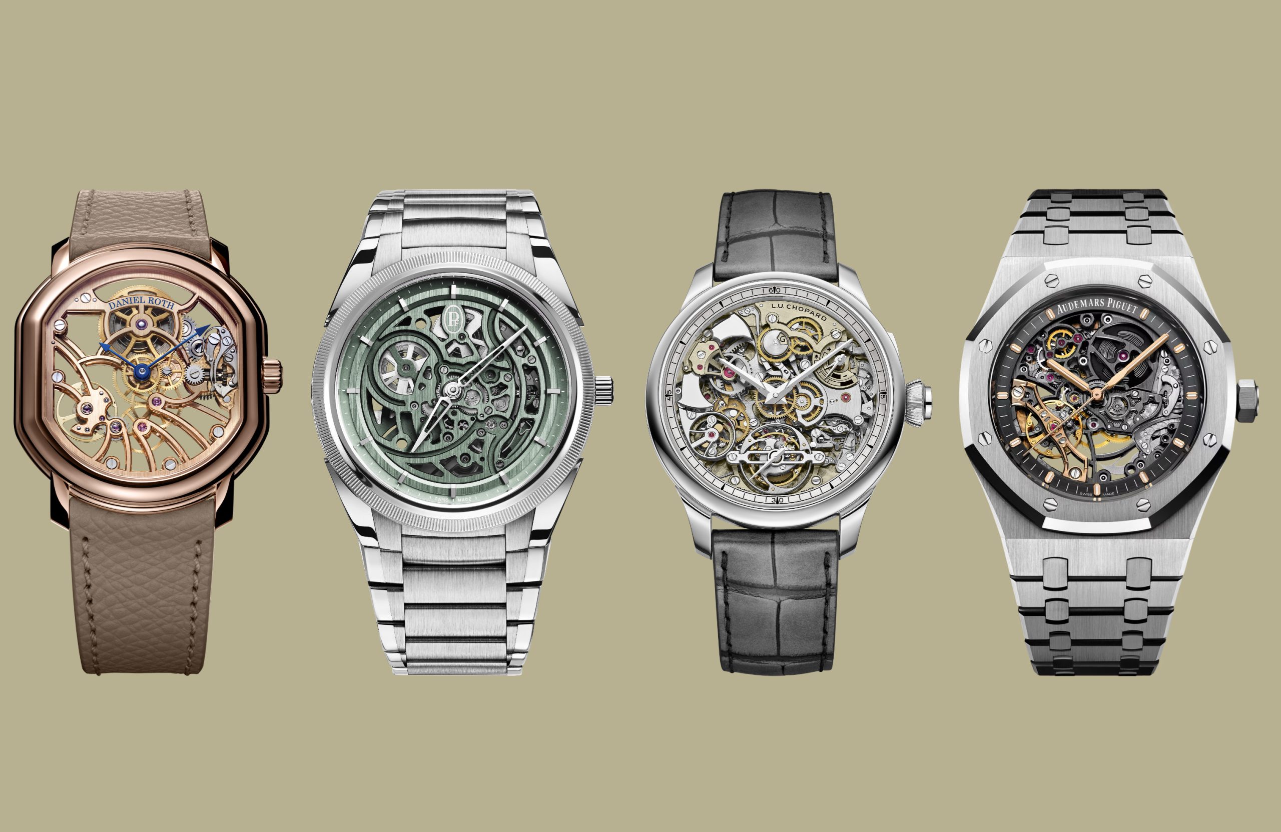 montre squelette luxe homme