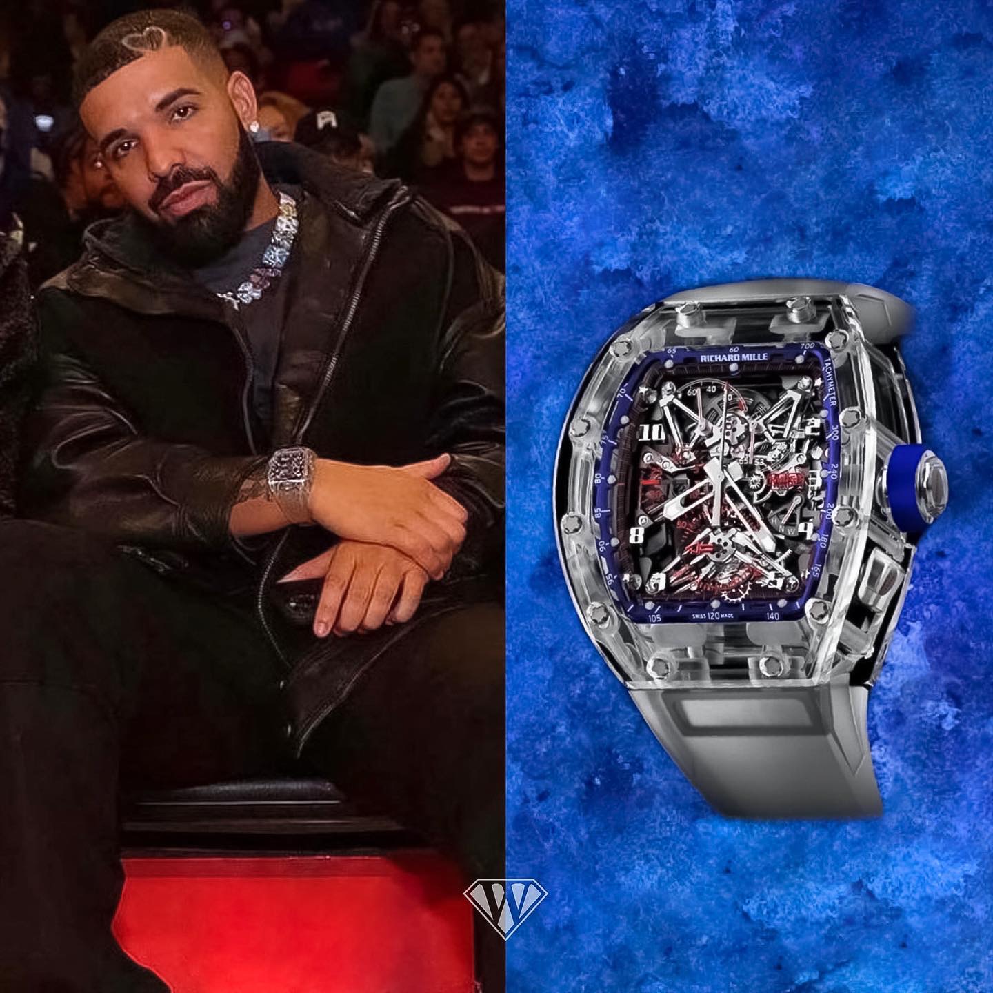 Drake portant une Richard Mille