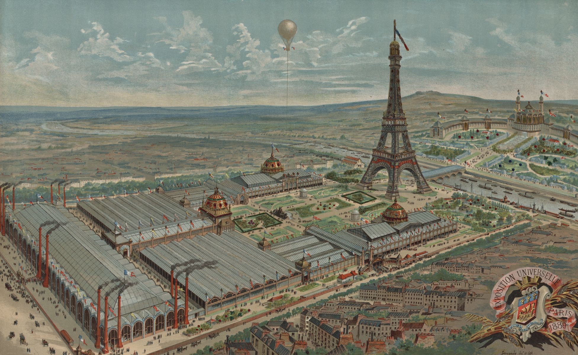 Vue générale de l'Exposition universelle de Paris, 1889