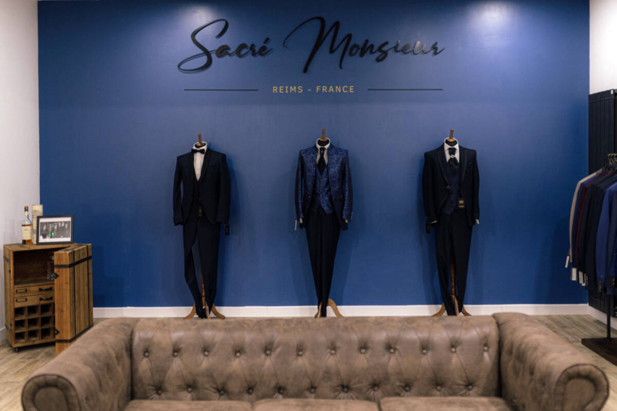 Intérieur de la boutique Sacré Monsieur à Reims