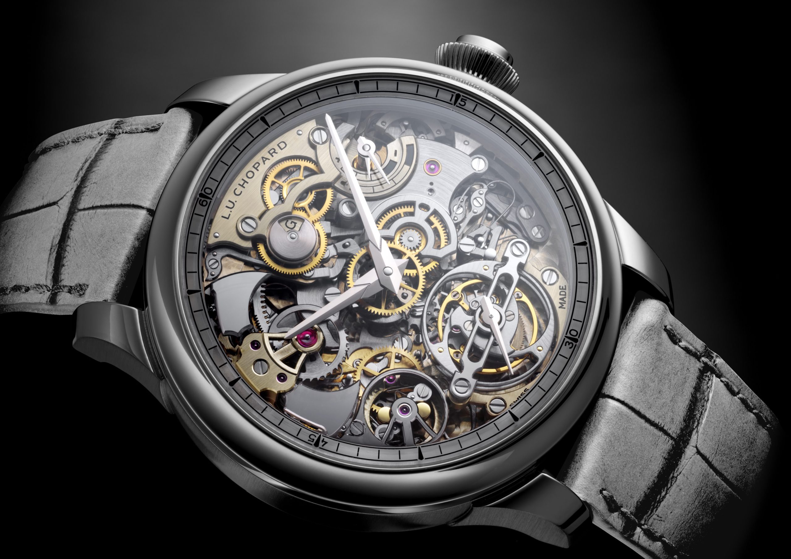 chopard L.U.C Grand Strike vue cadran squelette