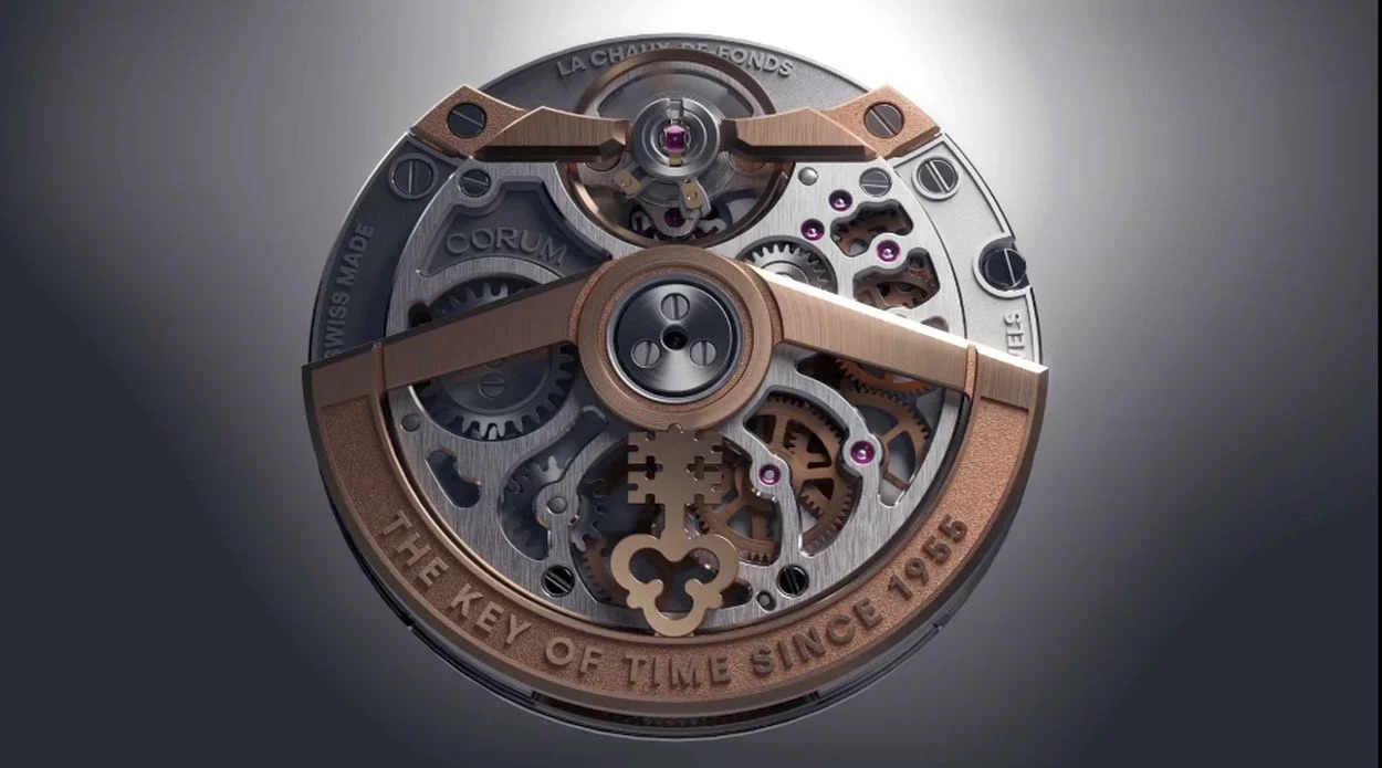 Calibre squelette CO232 développé avec Concepto pour la Corum Admiral