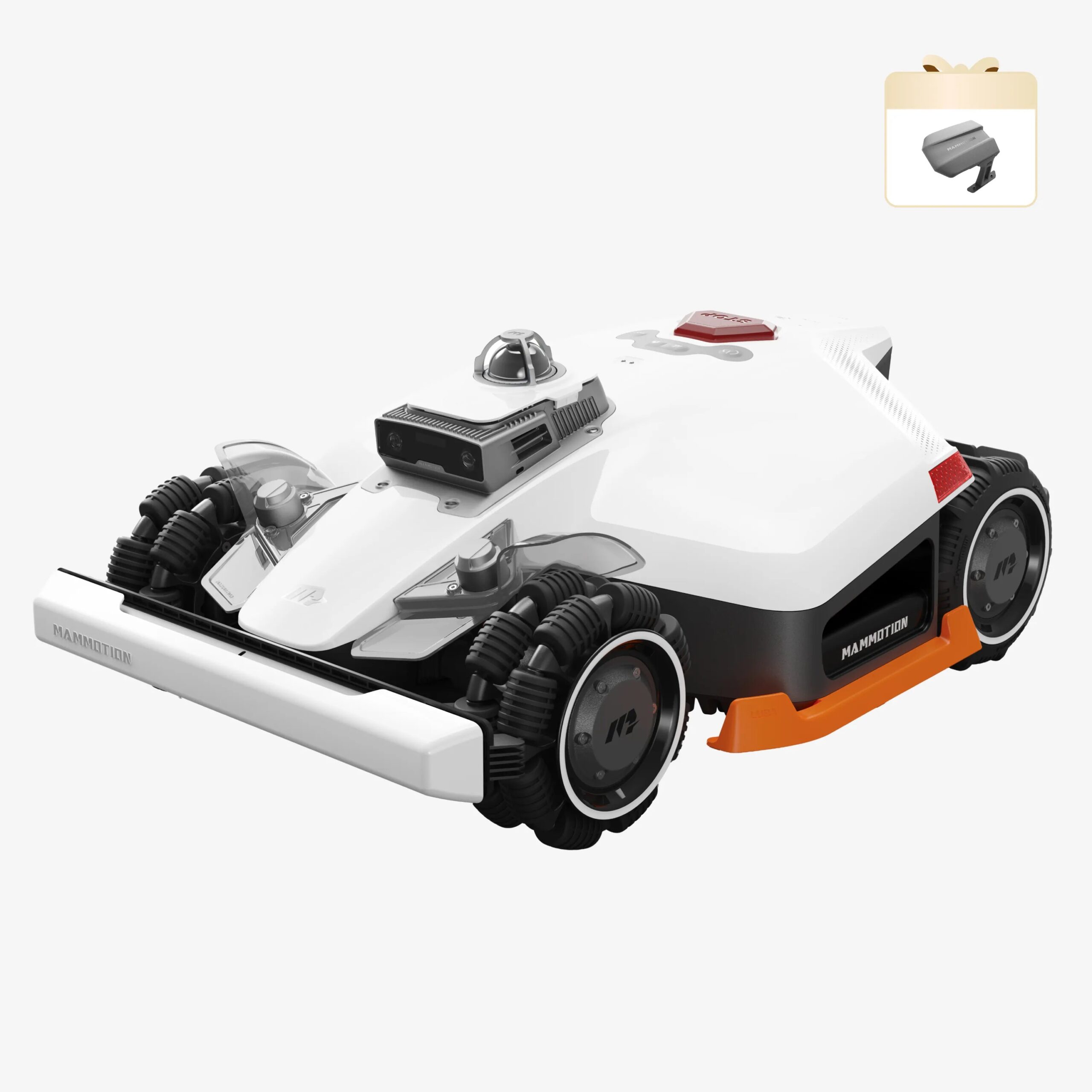 Robot tondeuse Mammotion LUBA 3 AWD sur une pelouse