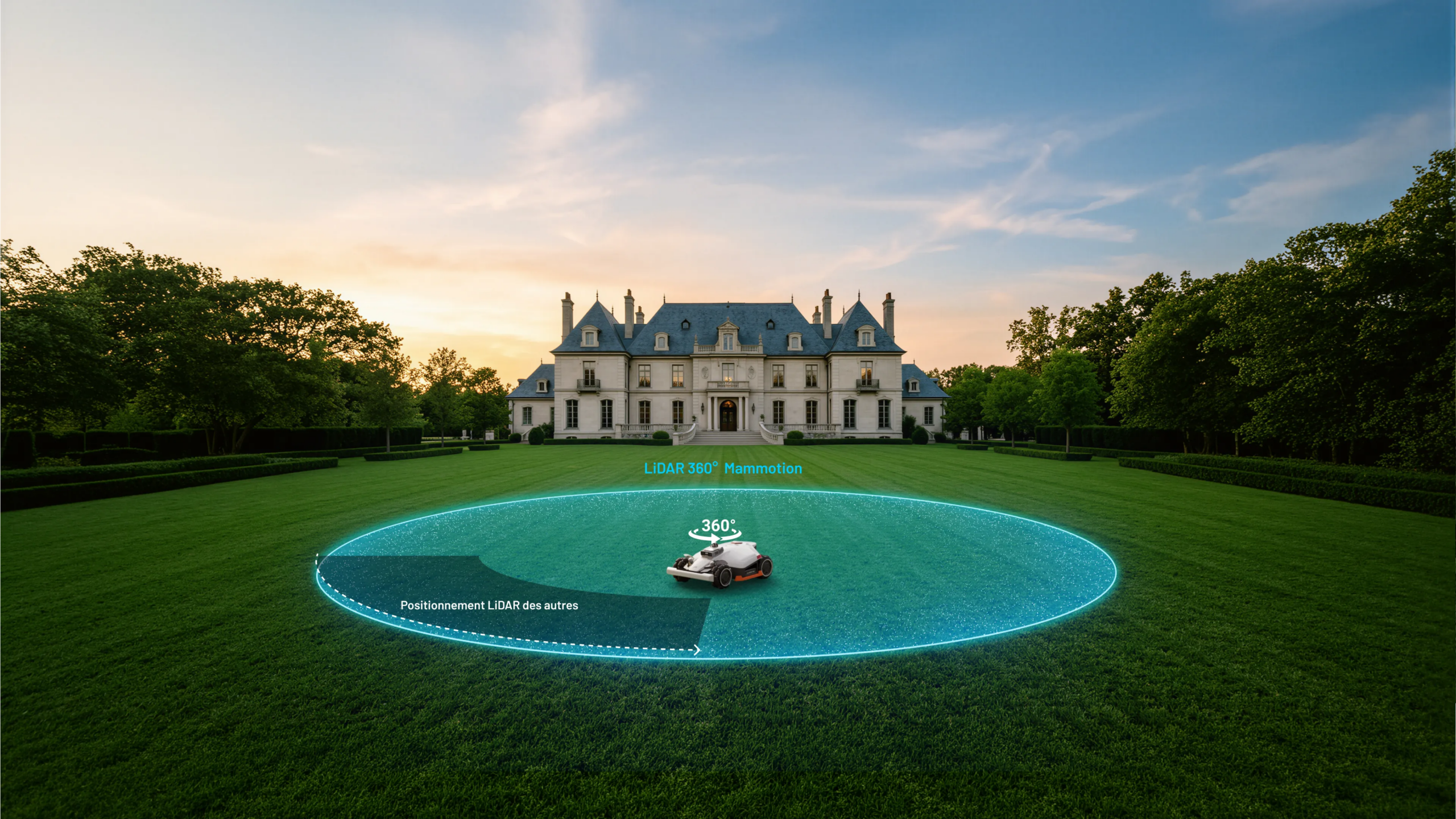 Couverture du LiDAR 360 degrés du LUBA 3 AWD