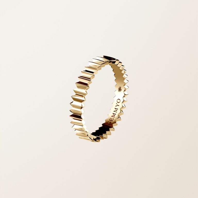 Bague Entaille S en or jaune 18 carats, Gemmyo