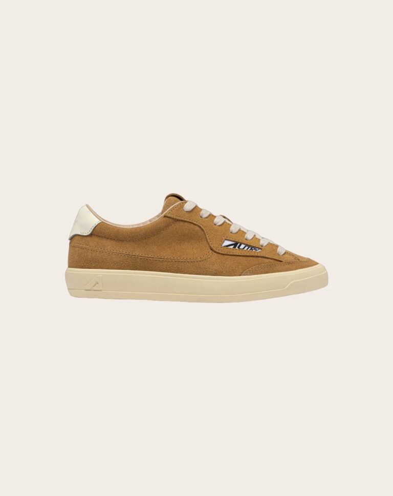 Basket Autry Windscape en daim et cuir camel