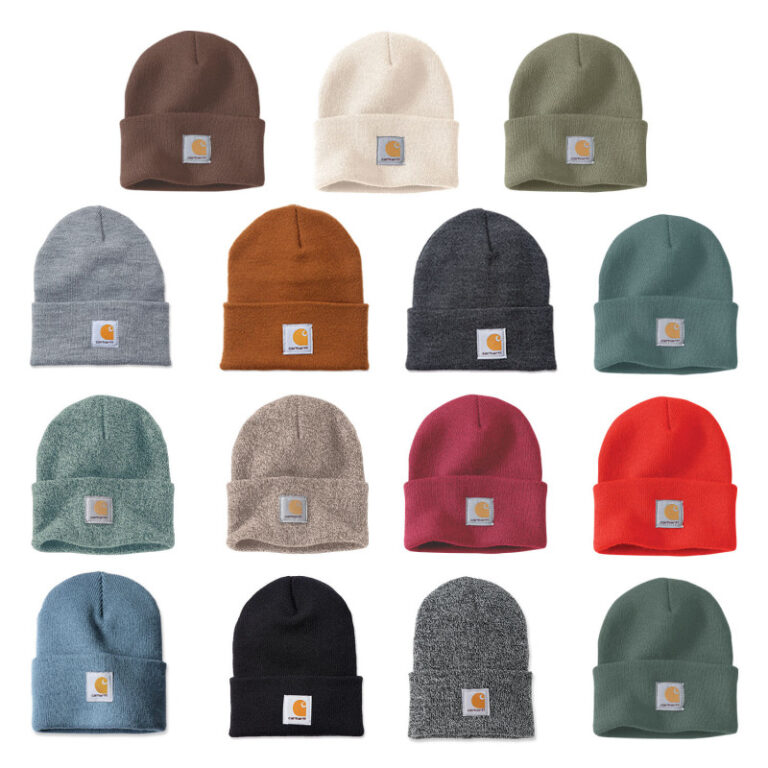 Bonnet Carhartt Watch Hat A18 vert foncé en maille côtelée