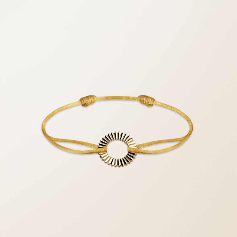 Bracelet cordon champagne Entaille Rayons en or jaune 18 carats, Gemmyo