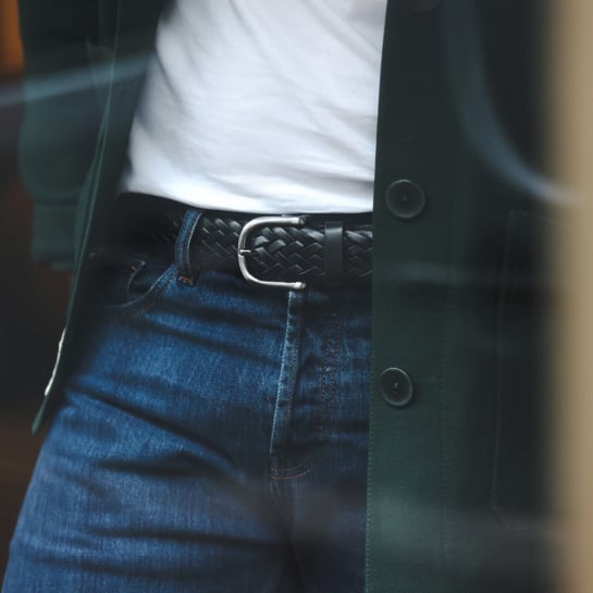 Ceinture tressée en cuir Épilogue