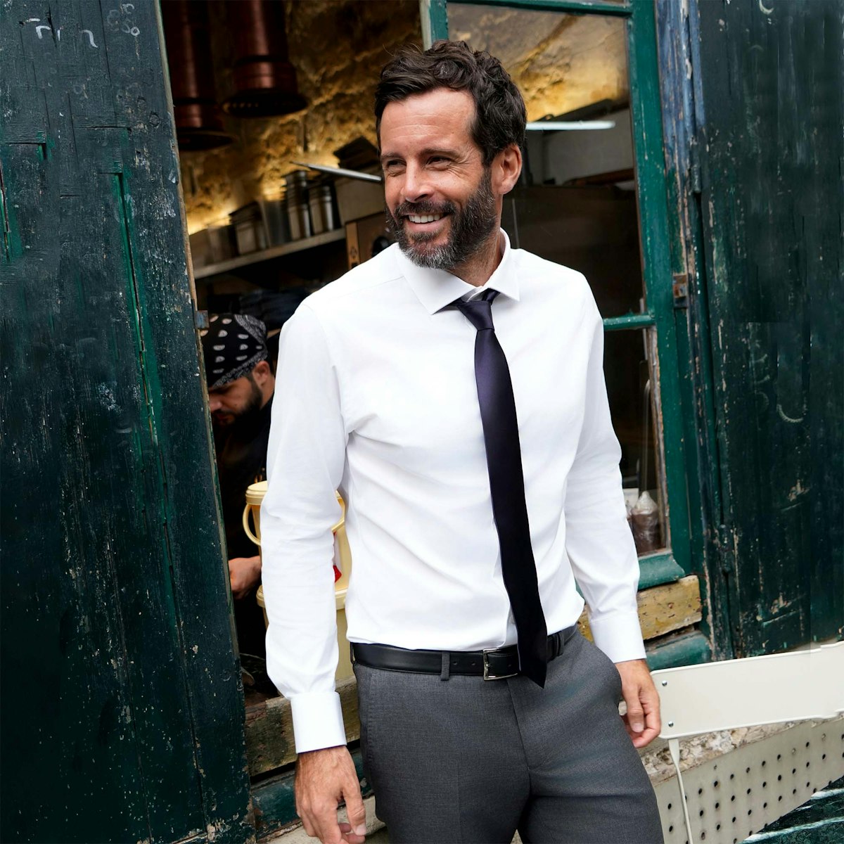 Chemise sur mesure blanche en popeline tissée en France, Le Chemiseur