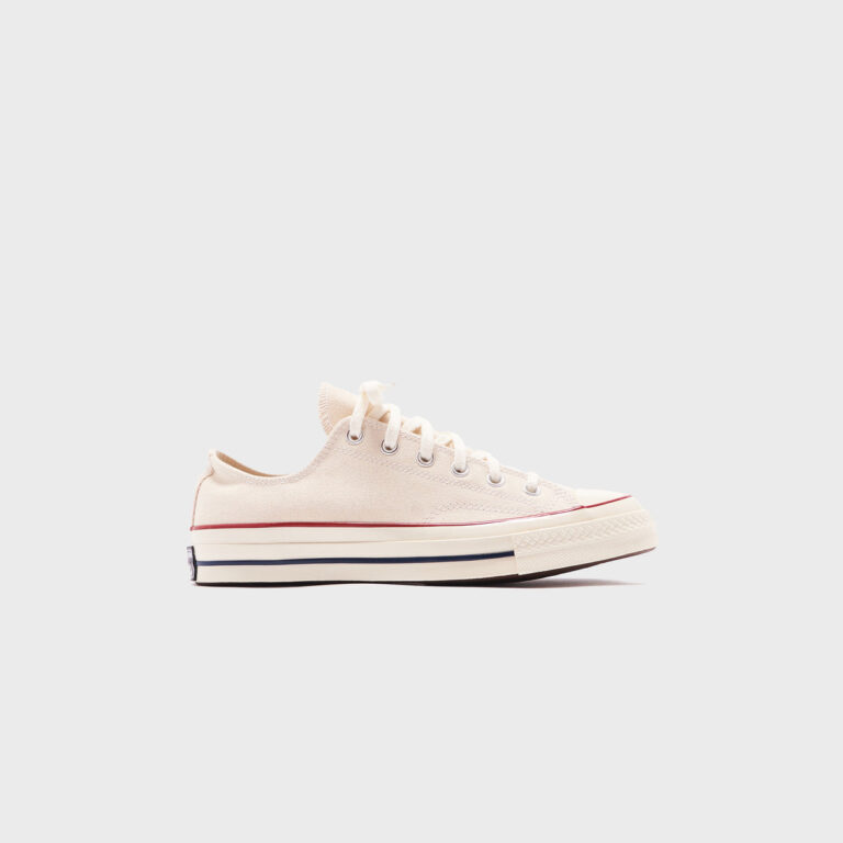 Converse Chuck 70 Vintage Canvas basse parchemin, liseré rouge grenat