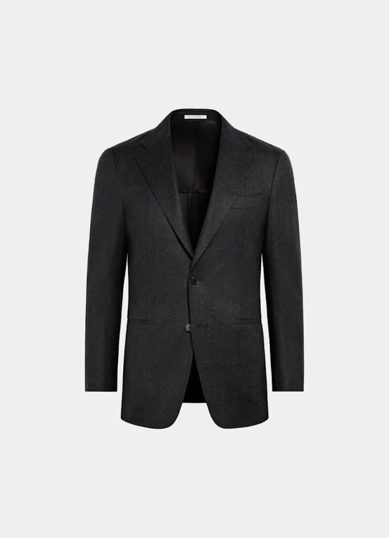 Costume Suitsupply Havana gris foncé en flanelle de laine S120's