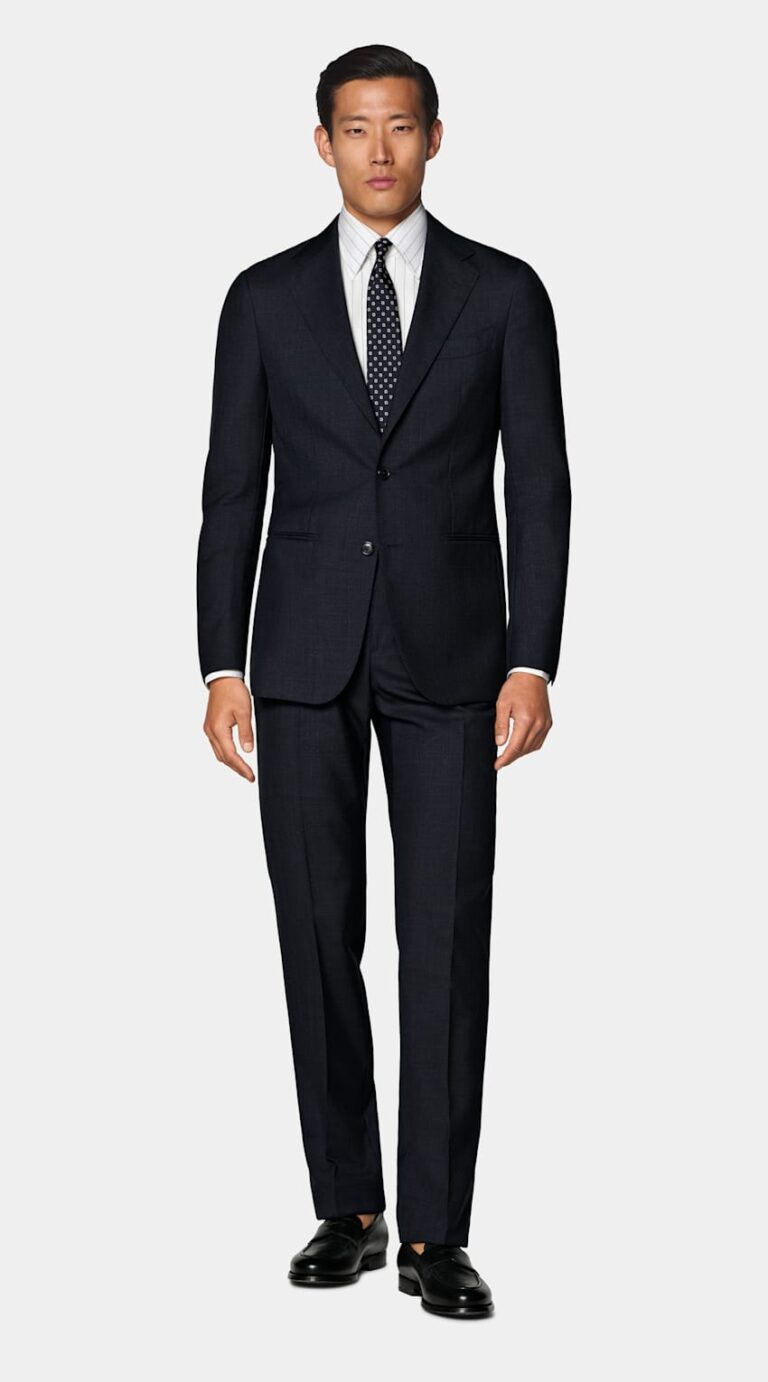 Costume Suitsupply Perennial Havana bleu marine en laine tropicale Vitale Barberis Canonico