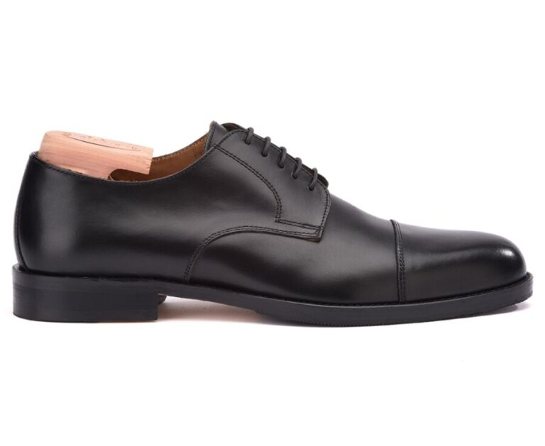 Derby noir Bexley Mayfair Classic Patin en veau box, semelle cuir avec patin gomme