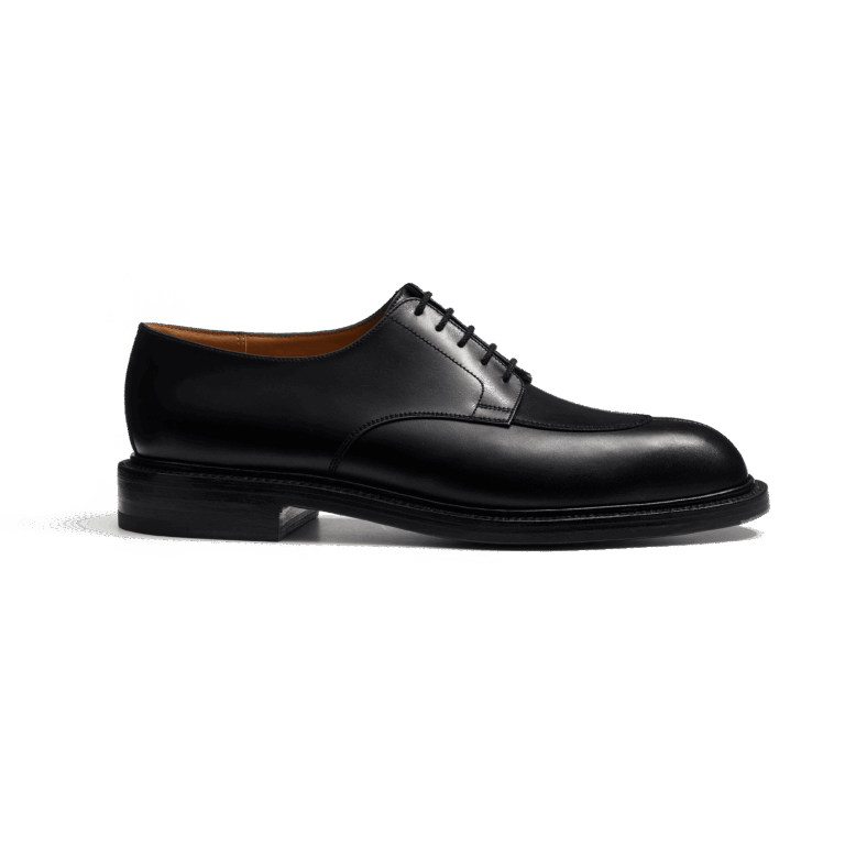 Derby demi-chasse J.M. Weston en cuir de veau lisse noir