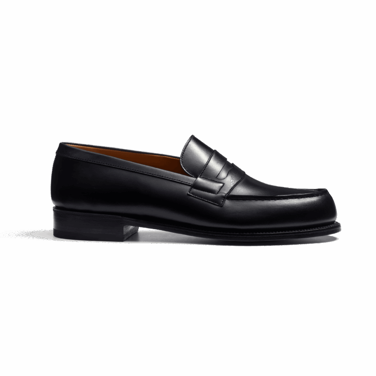 Mocassin 180 J.M. Weston en cuir de veau box noir