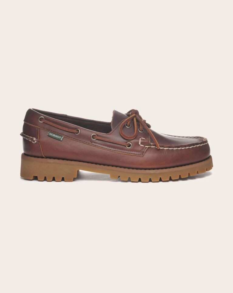 Mocassin Ranger en cuir ciré marron sur semelle commando, Sebago