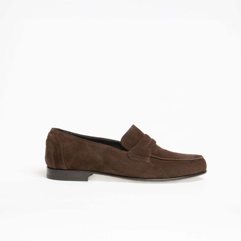 Mocassin Serge en veau velours chocolat, Philippe Zorzetto
