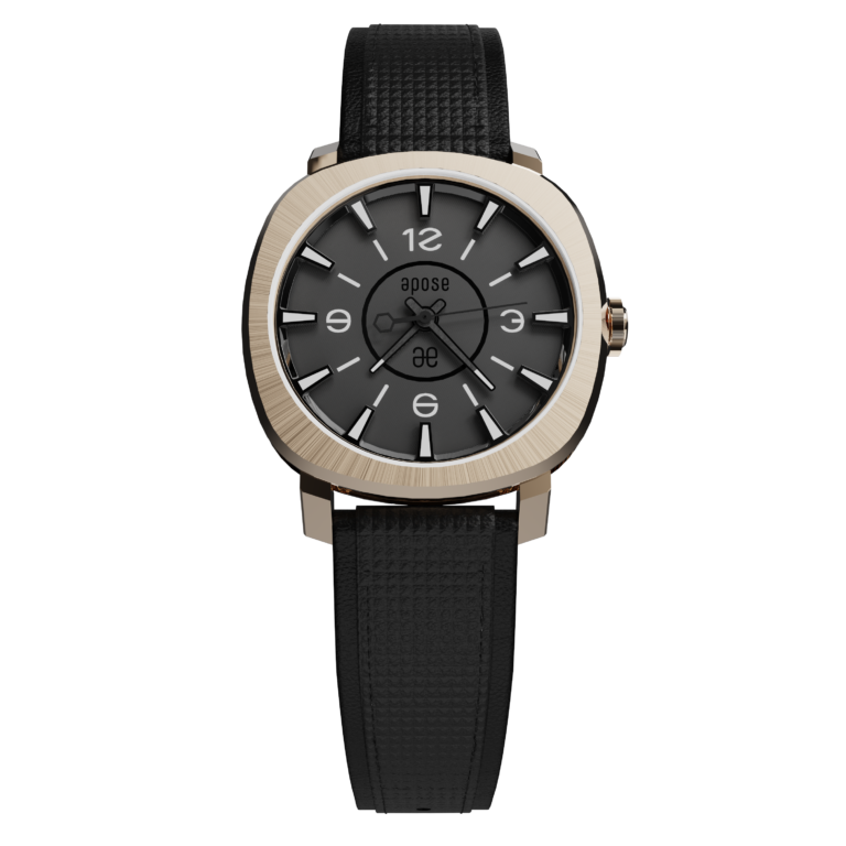 Montre Apose N°3 Douz à cadran gris ardoise et douze index