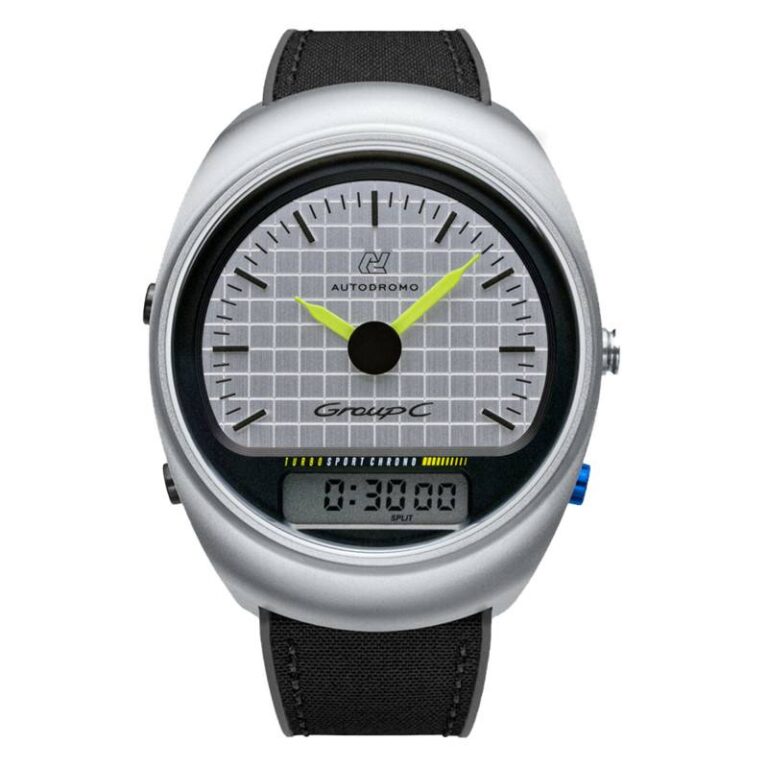 Montre Autodromo Group C Turbo Sport Silver Anodized, boîtier tonneau en aluminium anodisé