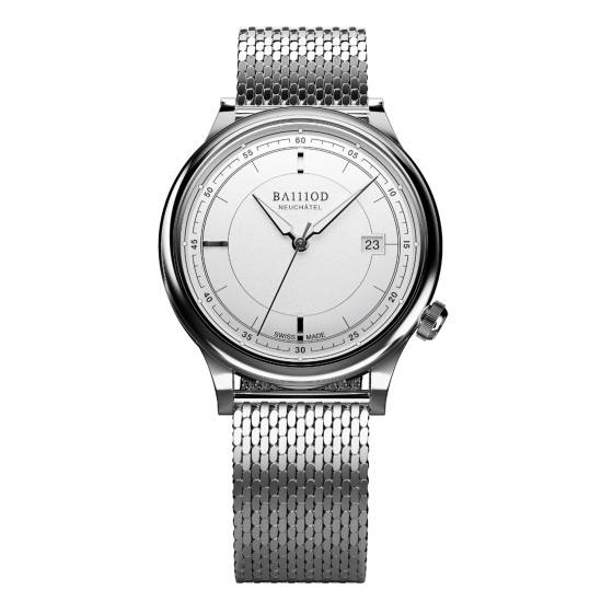 Montre BA111OD Chapitre 8 automatique à cadran blanc, boîtier acier de 41 mm