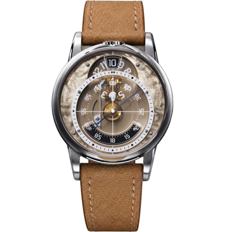 Montre Baltic x Spaceone Seconde Majeure à cadran charbonné et disques saphir, 38,5 mm