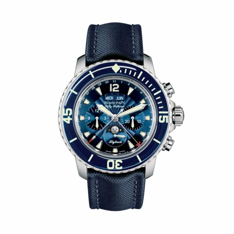 Montre Blancpain Fifty Fathoms Chronographe Flyback Quantième Complet en acier, 45 mm