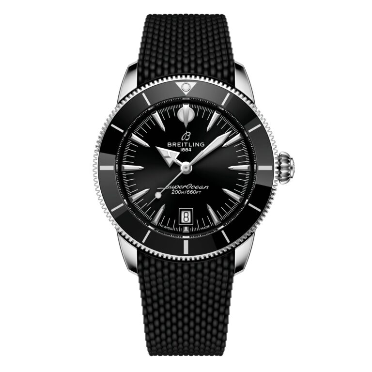 Montre Breitling Superocean Heritage B31 automatique à cadran noir et bracelet caoutchouc noir, 42 mm