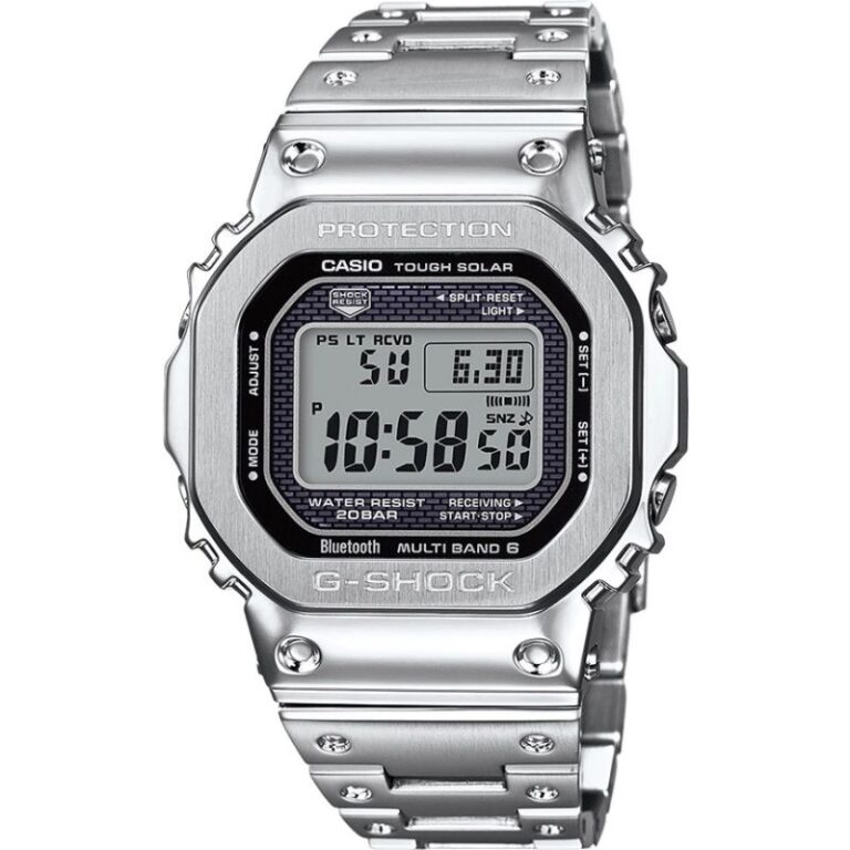 Montre Casio G-Shock GMW-B5000D-1ER carrée en acier inoxydable, boîtier et bracelet métal