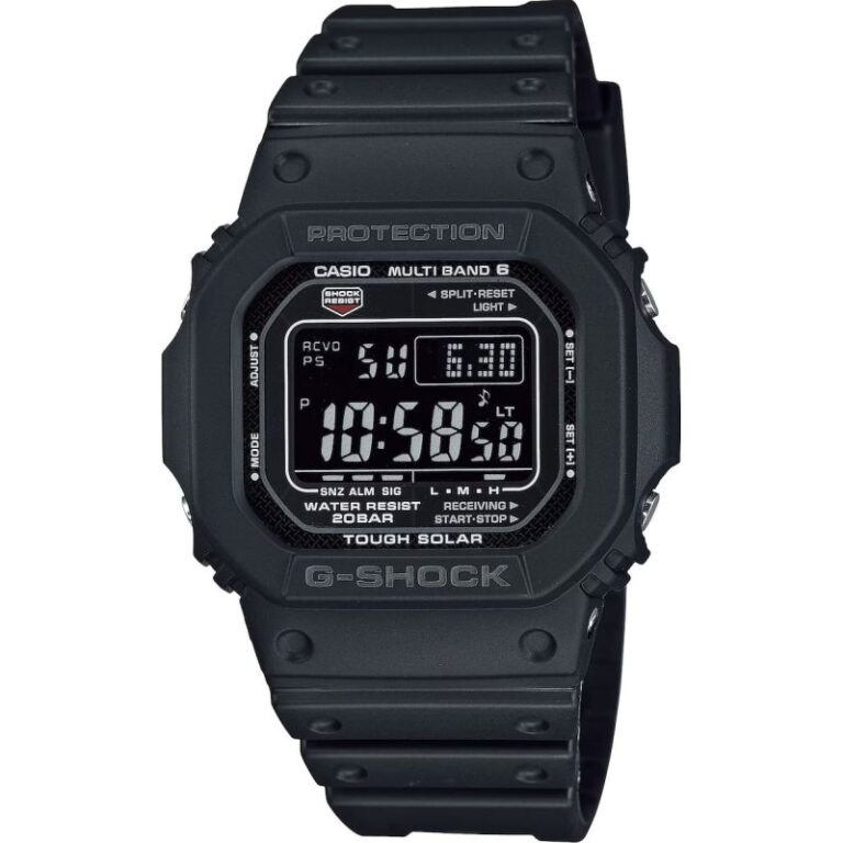 Montre Casio G-Shock The Origin GW-M5610U-1BER carrée noire, solaire et radio-pilotée