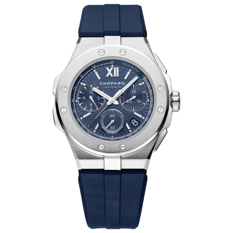 Montre Chopard Alpine Eagle XL Chrono automatique à cadran bleu et bracelet caoutchouc, 44 mm