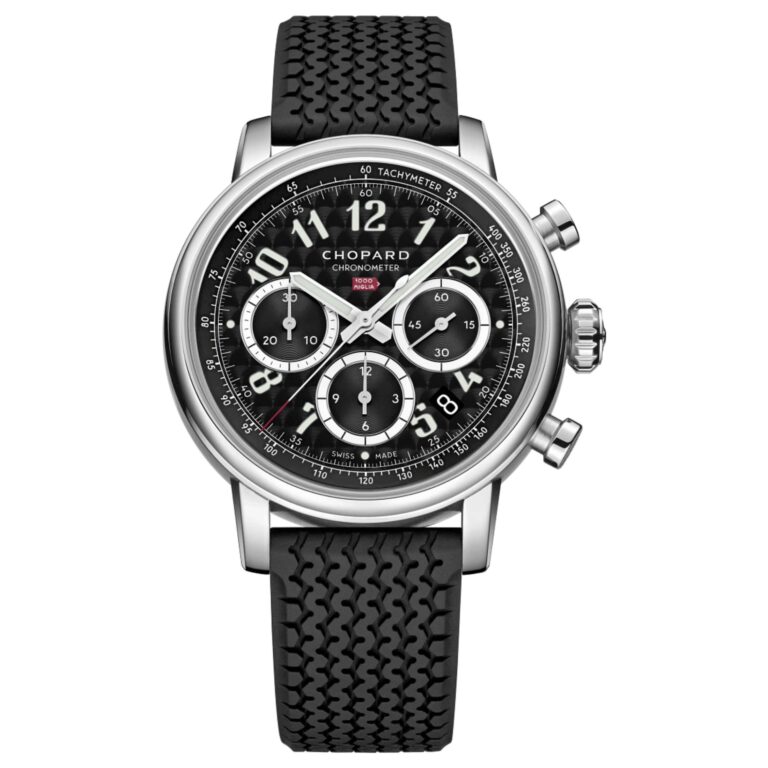 Montre Chopard Mille Miglia Classic Chronograph automatique à cadran noir et bracelet caoutchouc noir, 40,5 mm