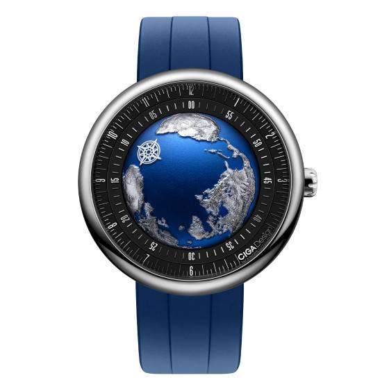 Montre Ciga Design Blue Planet II Atlantic en titane, 46 mm